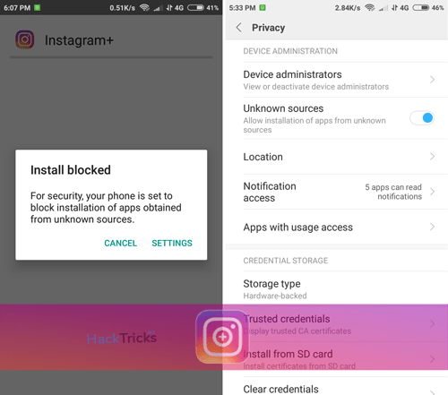 unknown sources instagram plus - instagram hack mod version