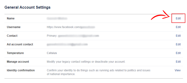 stylish name for facebook