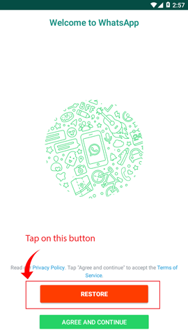 restore fouad whatsapp data
